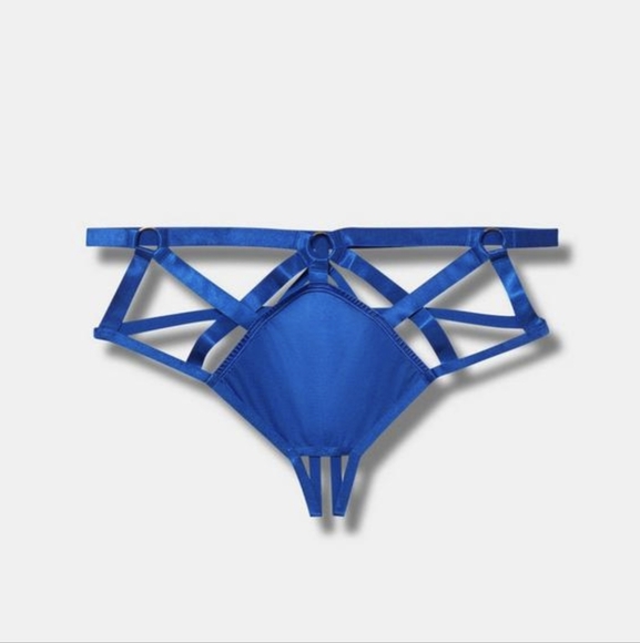 SOLD NEW Matching Set Torrid Curve Lingerie Open Cup Harness Bra & Panty Caged - Picture 3 of 8